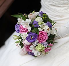 Букет невесты розово-лиловый