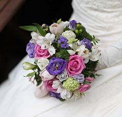 Букет невесты розово-лиловый