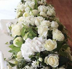Свадебная флористика. Бело-зеленая свадьба