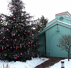  Новогоднее оформление  участка 2013 — Оформление уличной Новогодней елки.